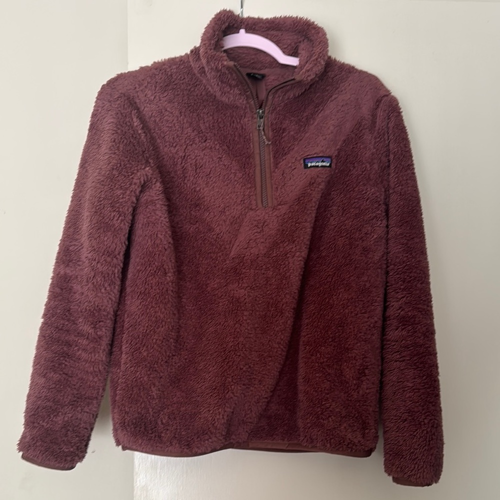 Patagonia Fleece Pullover in Burgundy